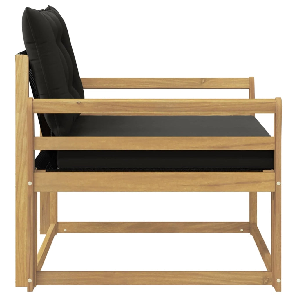 Set di divani da esterno-Sofa da giardino Legno di Acacia Massello e Textilene 732841