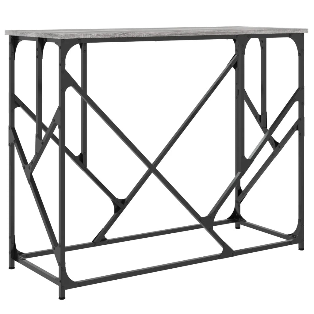 Tavolo Consolle | Tavolo d'Ingresso Grigio Sonoma 100x40x80 cm in Legno Multistrato