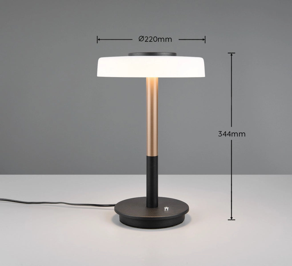 Lampada da tavolo Trio Celeste vetro bianco LED 10W