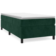 Letto singolo | Letto per adulti | Struttura Letto a Rete a Molle Verde Scuro 90x200 cm in Velluto