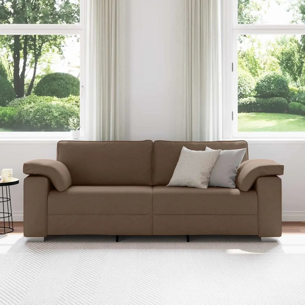 Divano-Sofa-Divanetto Marrone 219 x 77 x 82 cm Tessuto