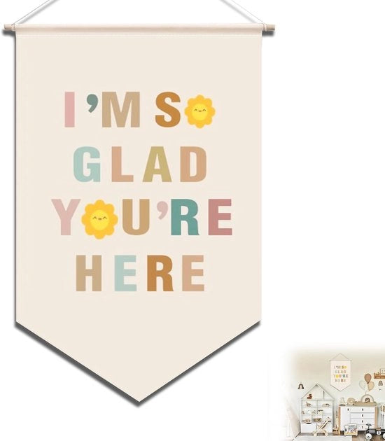Decorazione per Parete - Banner Sospeso - Decorazione per Parete Boho - Impermeabile - 29,5 cm Larghezza - 44,9 cm Lunghezza - Materiali di Alta Qualità