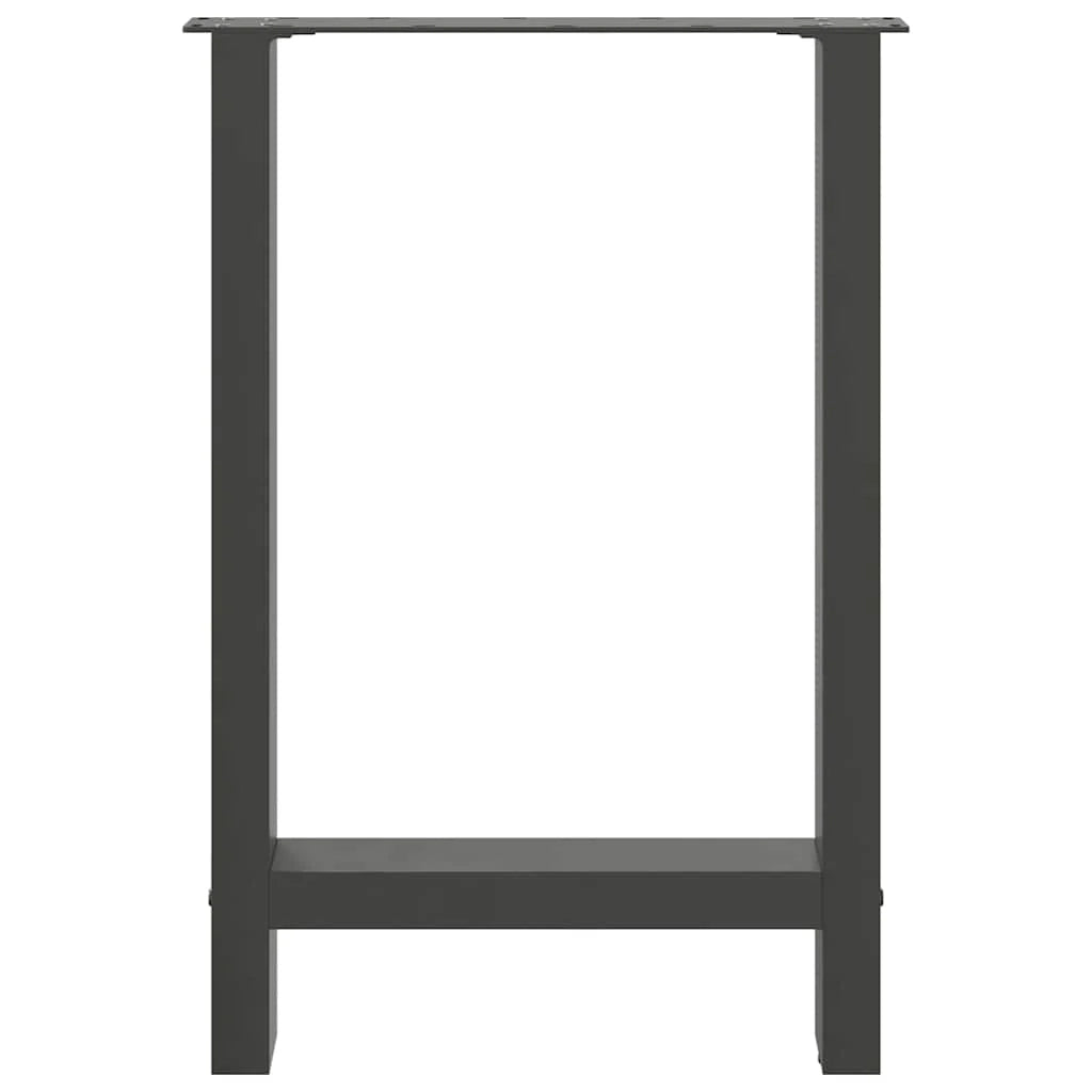 Set di 2 gambe regolabili per tavolo da pranzo 60 x 72-73 cm in acciaio antracite 02_0057546