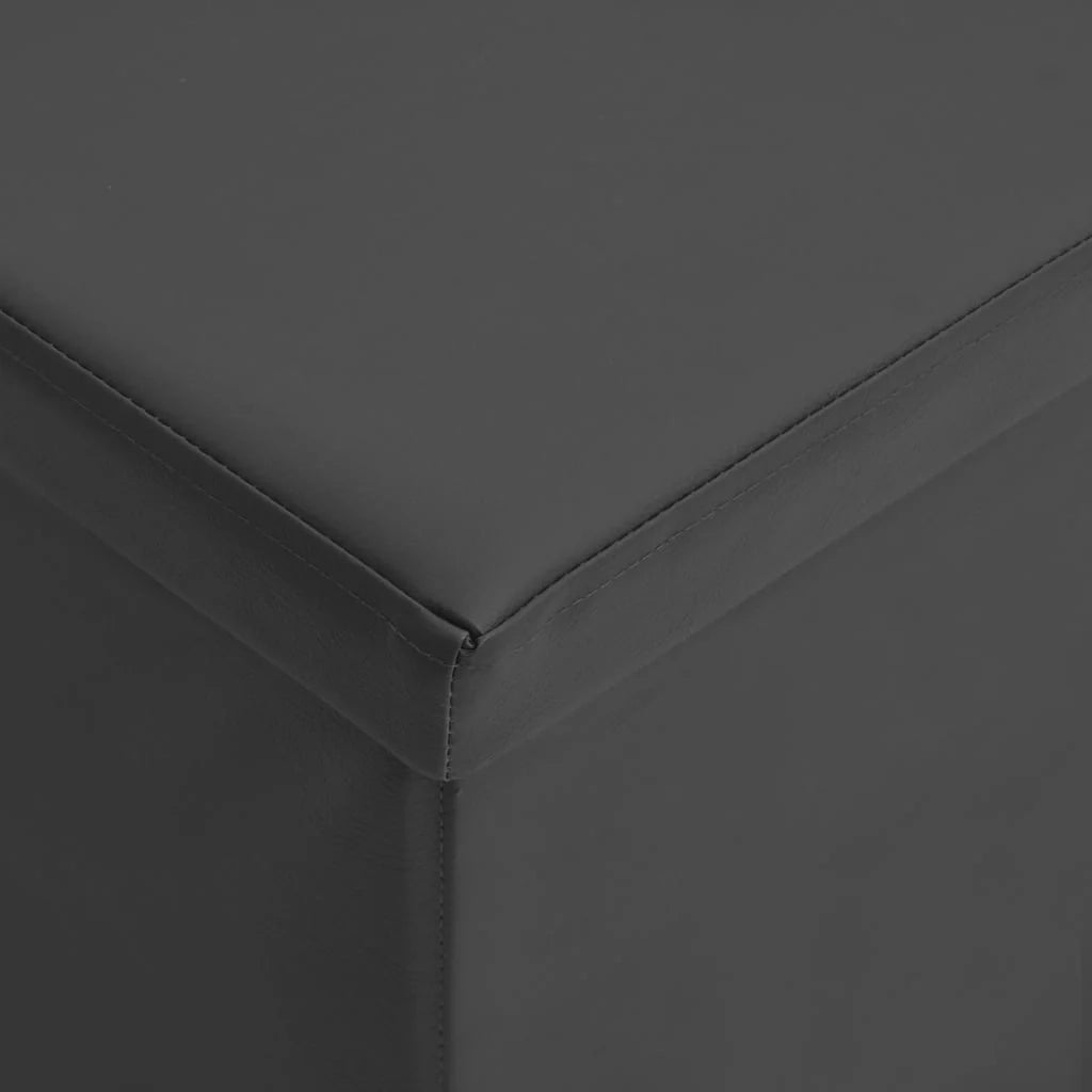 Panca contenitore pieghevole 110 x 38 x 38 cm PVC grigio 02_0010991