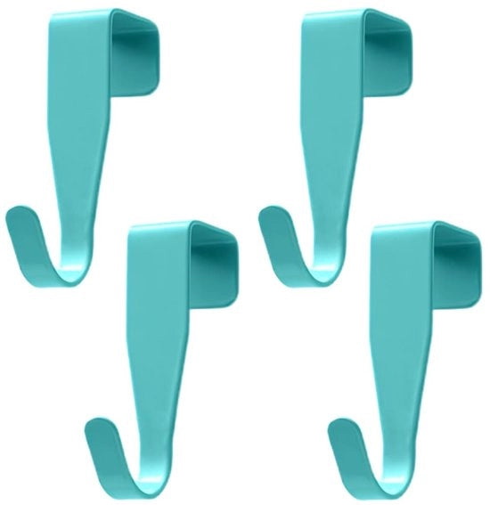 Set di grucce per porte in acciaio inossidabile - 4 pezzi - Nessuna perforazione necessaria - Grucce per appendere stabili - Design discreto - Massima spessore di porta 2 cm