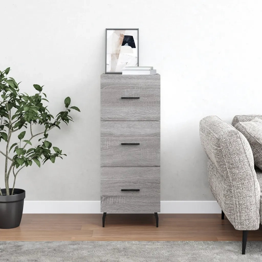 Credenza Grigio Sonoma 34,5x34x90 cm in Legno Multistrato 828626