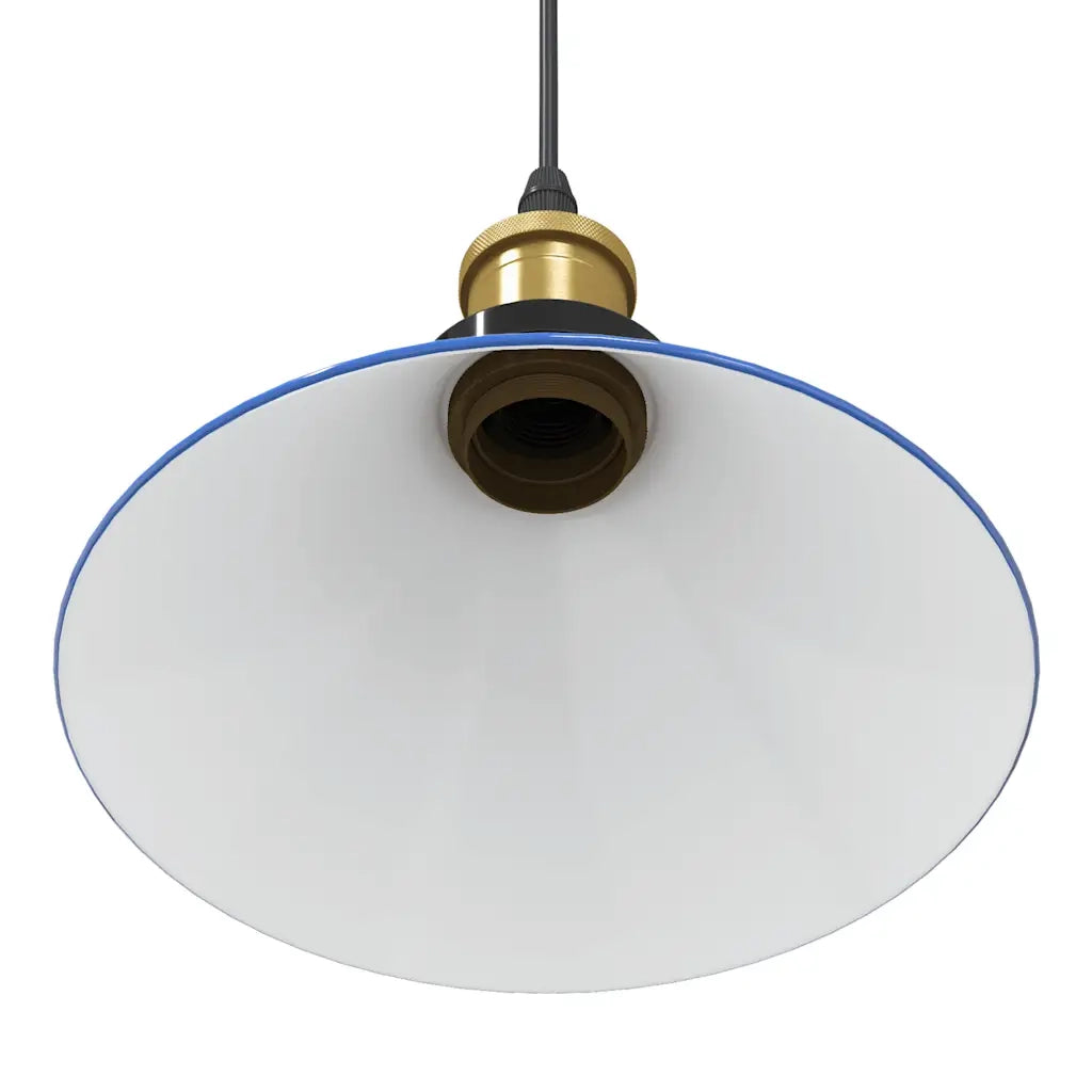 Lampada a Sospensione Regolabile E27 Blu Scuro ?22 cm Metallo CFW7588441