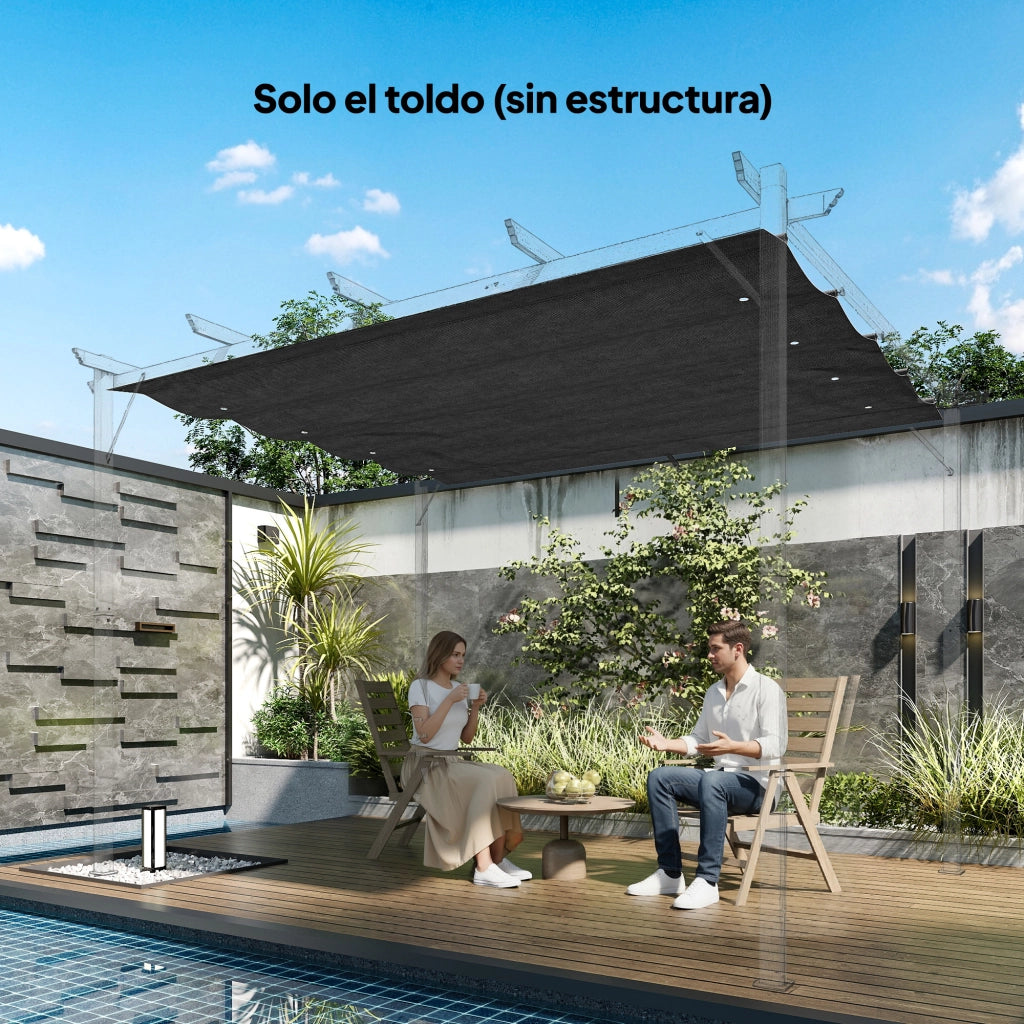 Tenda Retrattile 3x2.5 m per Gazebo 2.85x2 m ¨C zephmum ¨C Grigio Scuro