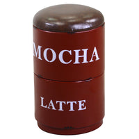 Pouf a Forma di Tazzine 44x30xh50 cm in Metallo Rosso