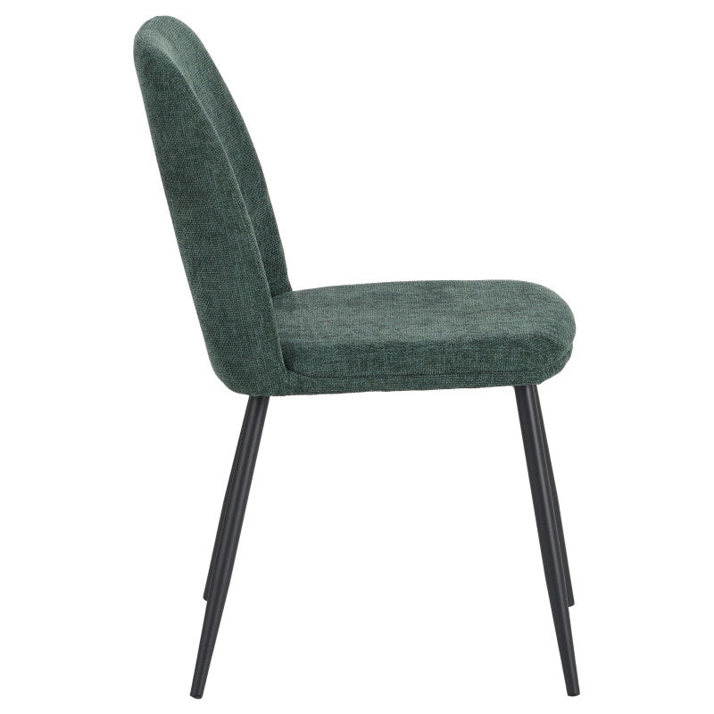 Set di 4 Sedie Tracy In Tessuto Color Verde Scuro Dimensione 57x45x84cm