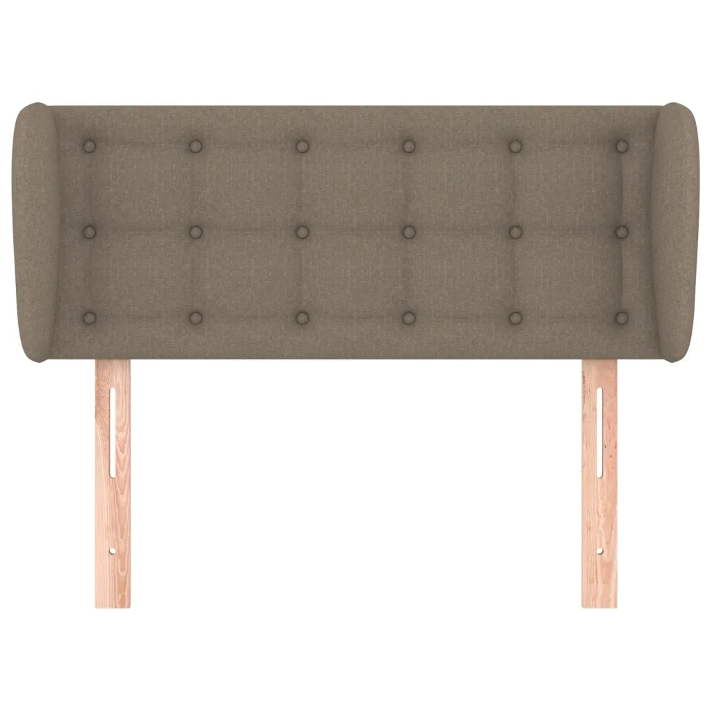 Testiera ad Orecchio-Testata con Orecchie Tortora 93x23x78/88 cm in Tessuto 571897