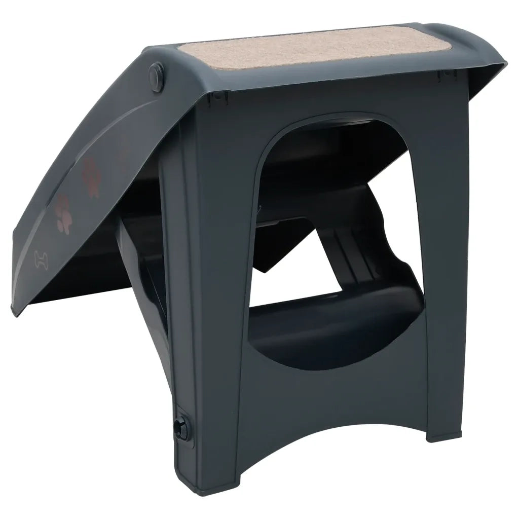 Scala per Cani Pieghevole con 4 Gradini Grigio Scuro CFW2553754