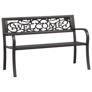 Panchina da Giardino | Panca da Giardino 125 cm in Acciaio Nera