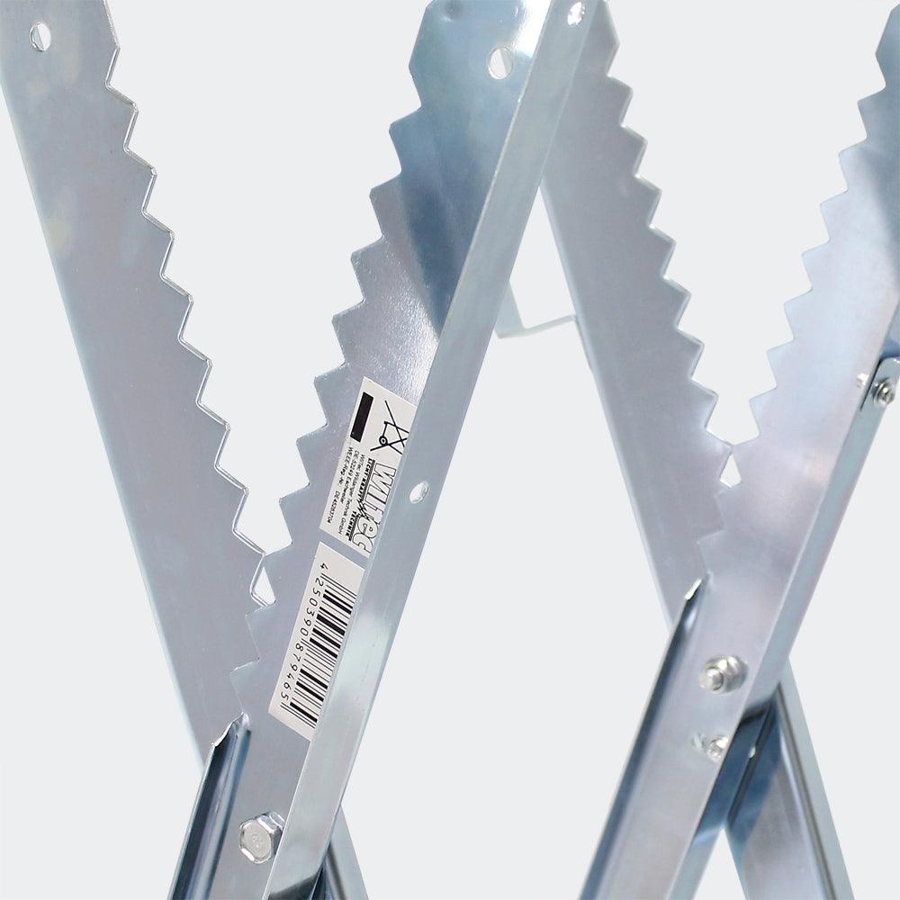 Cavalletto zincato regolabile con maniglie portalegna 80 x 80 cm 3416169