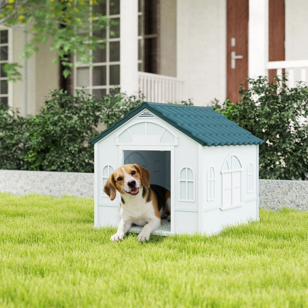 Cuccia per Cani di Taglia Media e Piccola max 20kg in PP Impermeabile, 65x75.7x63 cm, Blu