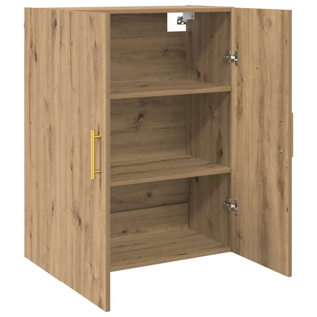 Set di 2 moderni pensili con 4 ante portaoggetti 69 x 34 x 90 cm finitura rovere ingegnerizzato 02_0056041