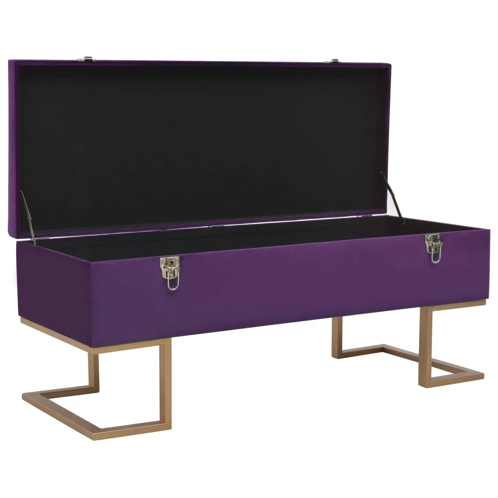 Panca panca con vano portaoggetti 105 cm velluto viola 02_0010749