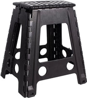 Sedia Elevatrice Opaca per Cucina o Bagno, Gradino Alto 45 cm, Scalini Piccoli, Antiscivolo, per Bambini, Dimensione XXL, Bancarella per Adulti e Bambini, Portata di 130 kg, Nero