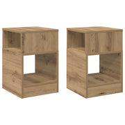 Tavolino 2 pz | Tavolo laterale Rovere artigianale 30,5 x 30 x 45 cm