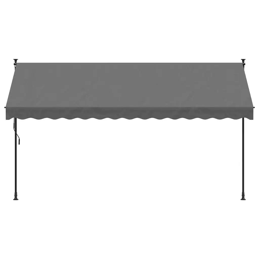 Tenda da Sole Retrattile Antracite 350x150 cm Tessuto e Acciaio 368741