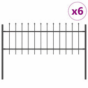 Recinzione per Giardino | Recinzione da cortile 6 pz Grigio 10,2 x 0,6 m