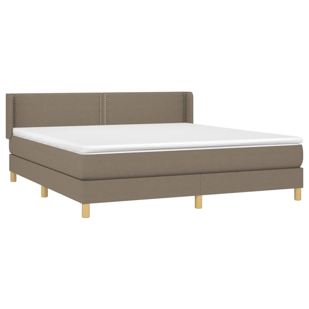 Giroletto a Molle con Materasso Tortora 180x200 cm in Tessuto 3130213