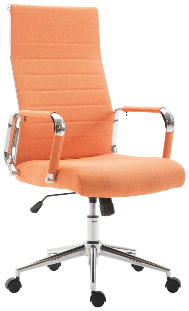 Sedia ufficio KOLUMBUS in tessuto arancione