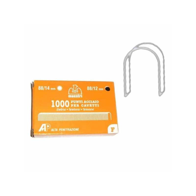 Punti Fissacavo mm 12 pz.1000 88/12 Maestri