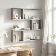 Scaffale da parete Sonoma grigio 80 x 12 x 79,5 cm 8012281
