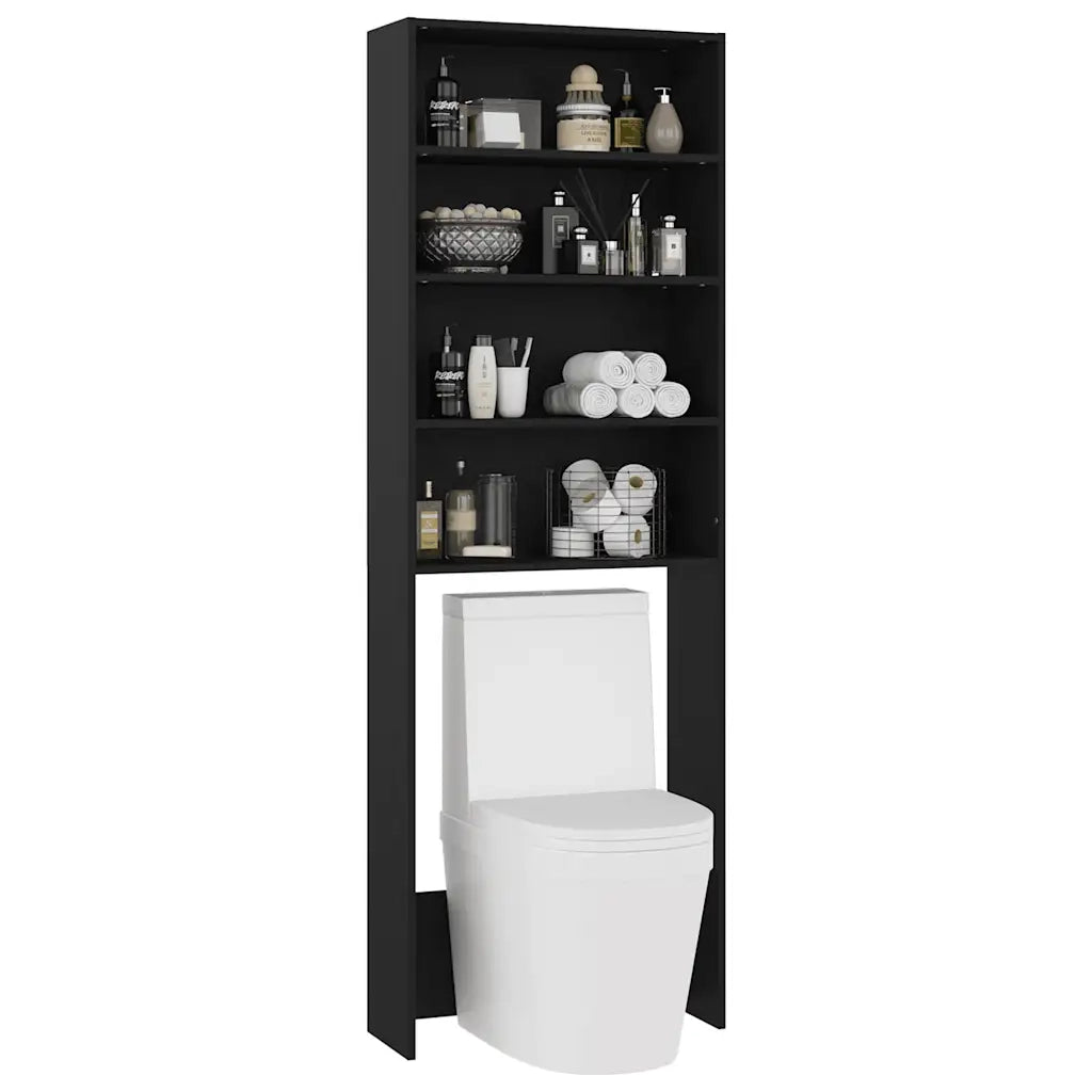 Mobile per Lavatrice Nero 64x24x190 cm 808405