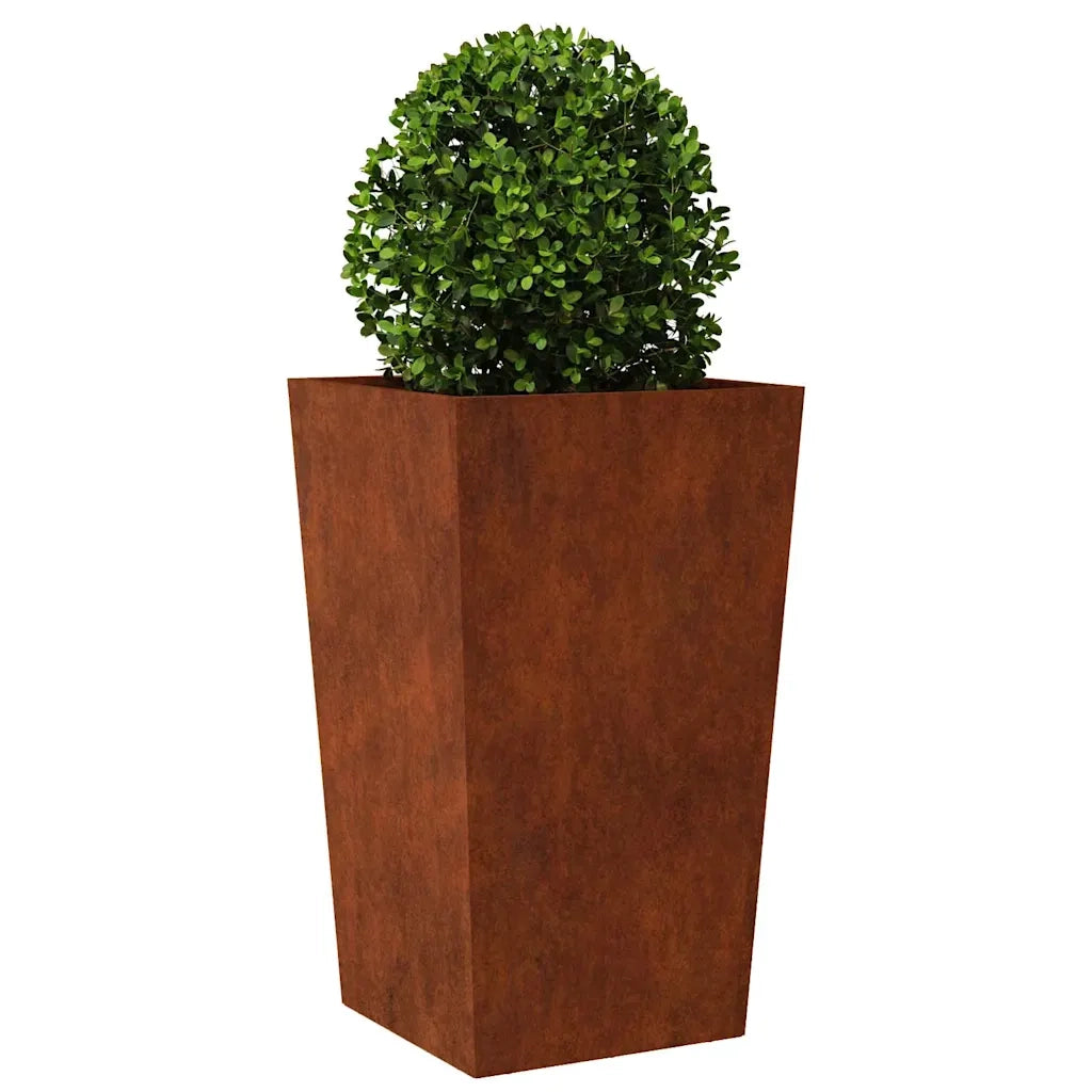 Fioriera | Cassetta per fiori | Vaso da Giardino 45x45x75 cm in Acciaio Corten
