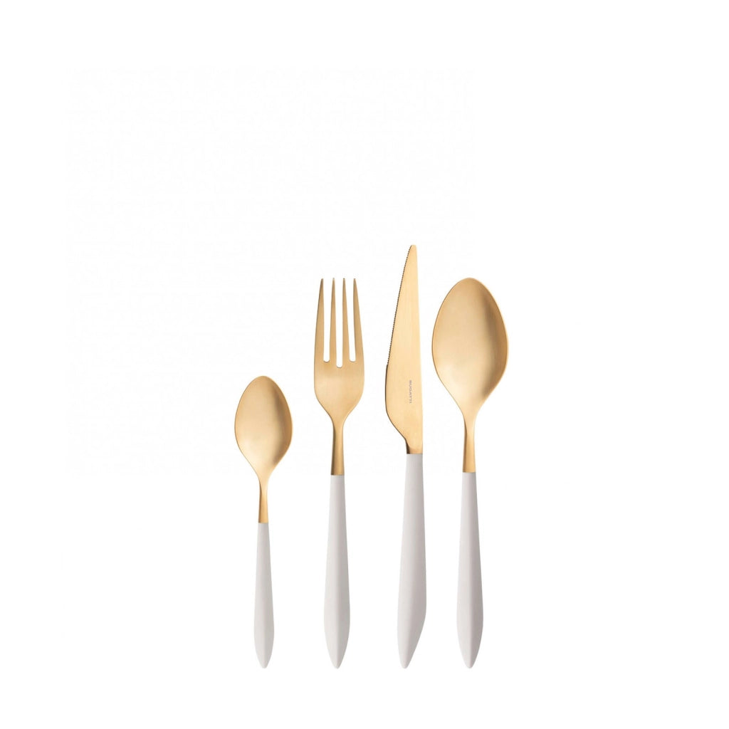 ARES, Posate Finitura Oro Set 24 pz, Scatola Wengè, Casa Bugatti