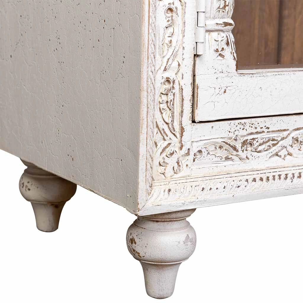 Credenza in legno bianco 204x43x101