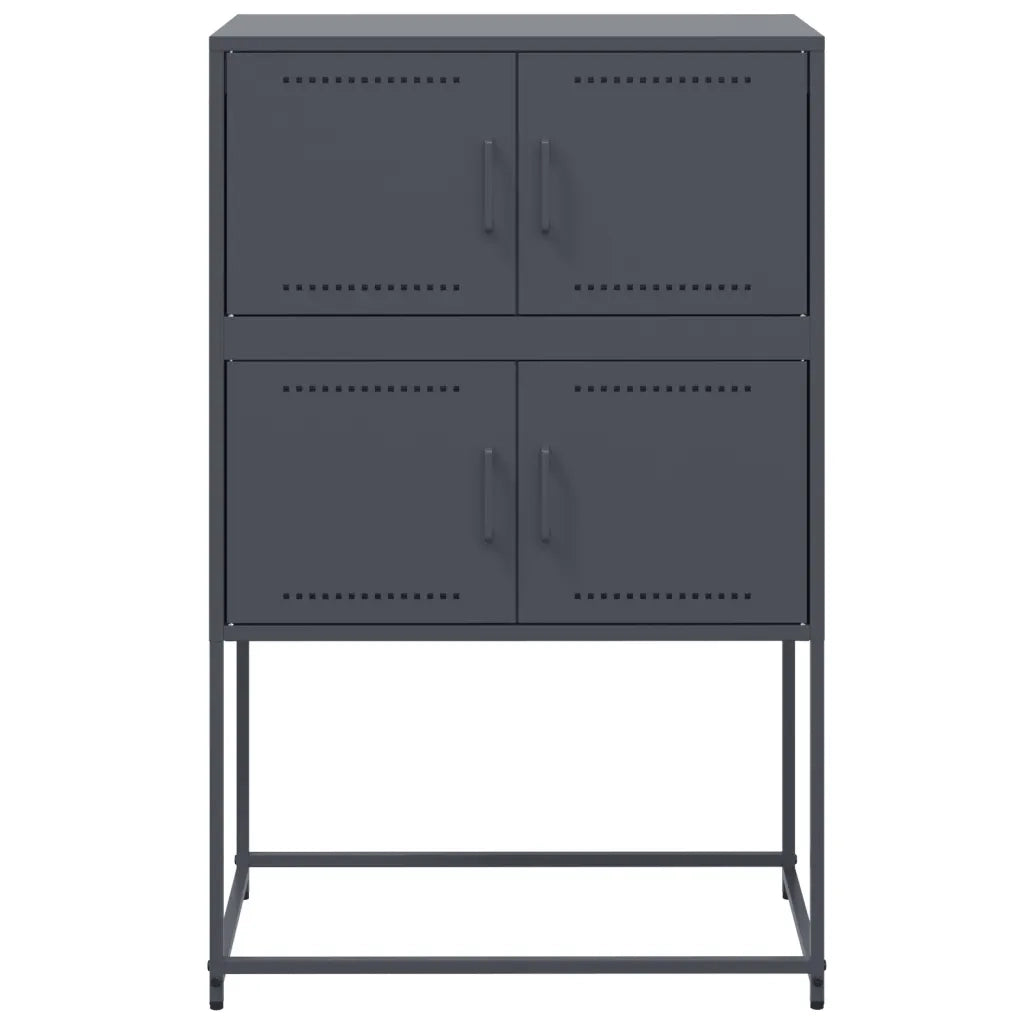 Credenza | Madia | Buffet da pranzo | Armadio da pranzo Antracite 68,5x38,5x107 cm in Acciaio