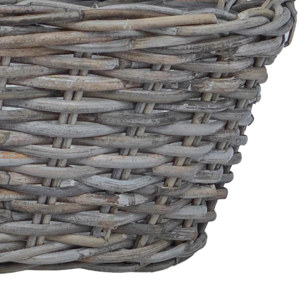Cesto per Piante con archiviazione 2 pcs Grigio Rattan Lacak