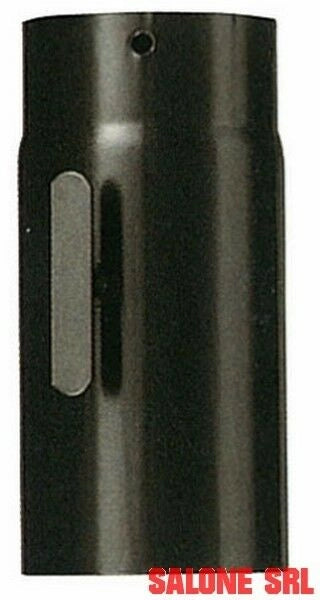 TUBO TRONCHETTO CON VALVOLA D.15 NERO OPACO PESANTE STUFA FUMO STUFE FUMI TUBI