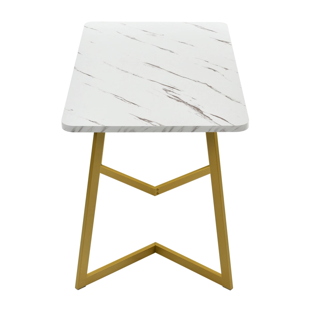 Set tavolo da pranzo moderno; 4 sedie; MDF; oro e nero