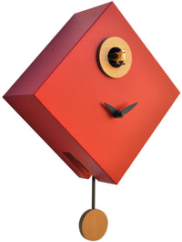 Orologio a Cucù da Parete 25x25x11cm Pirondini Italia Rombino Rosso