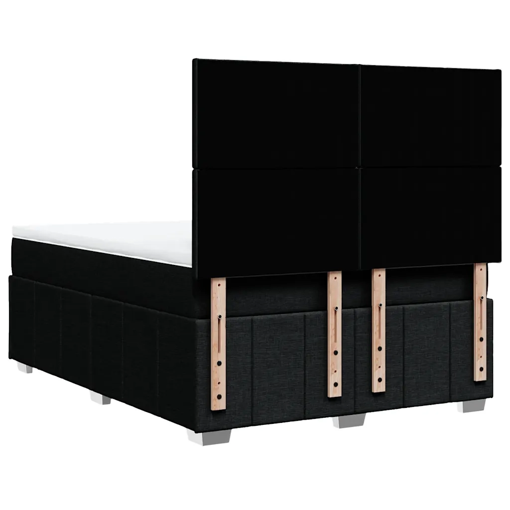 Giroletto a Molle con Materasso Nero 160x200 cm in Tessuto 3294014