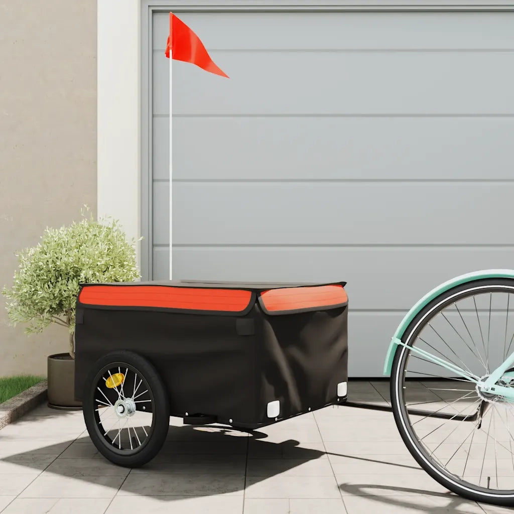 Rimorchio da Bici Nero e Arancione 45 kg in Ferro CFW8079385