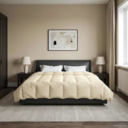 Duvet Invernale Trapuntato Crema 220 x 260 cm Microfibra 42026155