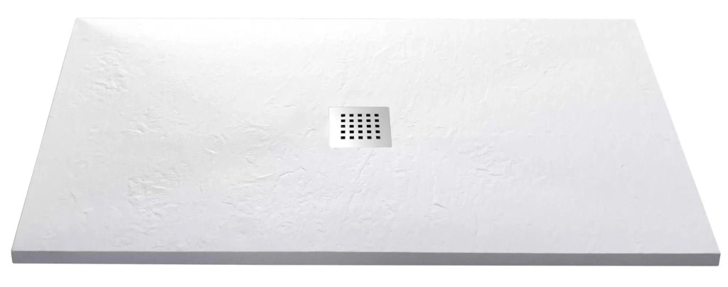 Piatto Doccia in Pietra 90x170 cm Bonussi Ardesia Stone Central Bianco
