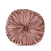 Cuscino Rotondo Zucca Effetto Velluto Circolari Per Divano Decorativo Letto 40 Cm  Rosa Antico