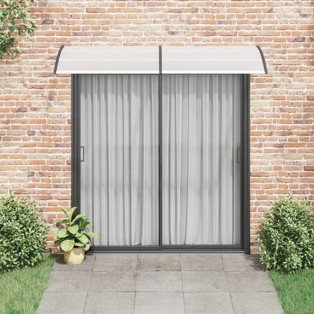 Pensilina per Porta Nera e Trasparente 240x75 cm in PC CFW3534035