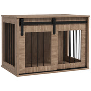 Gabbia per cani e animali domestici ¨C zephmum ¨C effetto legno, metallo, 57x80x54 cm