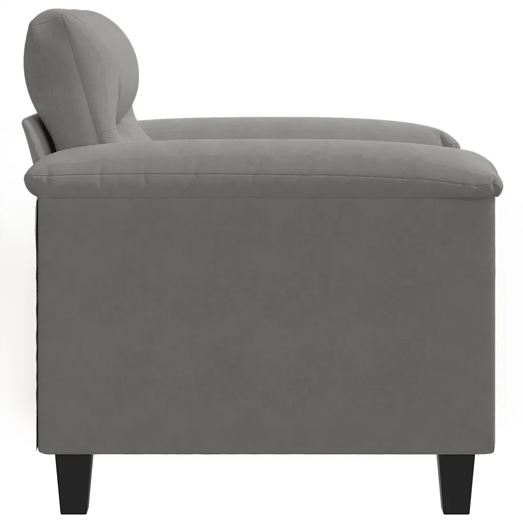 Poltrona-Divano Sedia-Poltroncina Grigio Scuro 60 cm in Tessuto Microfibra
