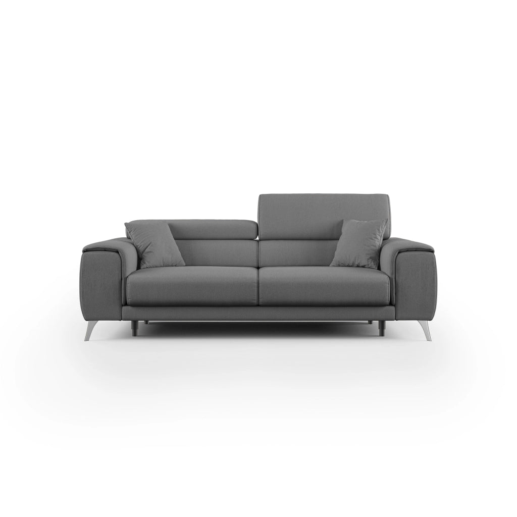 Fusion Divano con sedute allungabili in tessuto smacchiabile T05 215 cm antracite