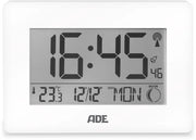 Grande orologio digitale a controllo radio con cifre XXL | Orologio da tavolo con calendario e giorni della settimana | Orologio digitale con visualizzazione temperatura | Alarme digitale a controllo radio con batteria | Bianco