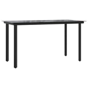 Set da Pranzo da Giardino 7 pz Cuscini Polyrattan Grigio Chiaro