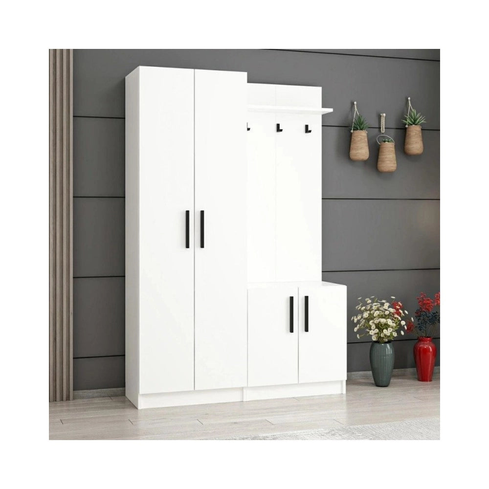 Armadio con appendiabiti Dante 120x37x180h colore bianco